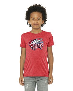 BELLA+CANVAS ® Youth Triblend Short Sleeve Tee - DTG - Leeds Future Stars-Red Triblend