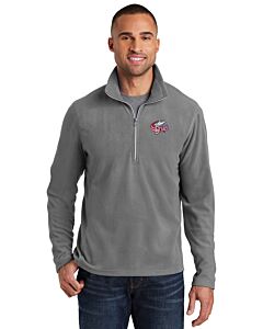 Port Authority® Microfleece 1/2-Zip Pullover - Embroidery -Pearl Grey