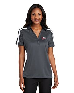 Port Authority® Ladies Silk Touch™ Performance Colorblock Stripe Polo - Embroidery 