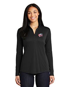 Sport-Tek® Ladies PosiCharge® Competitor™ 1/4-Zip Pullover - Embroidery -Black