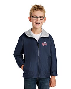 Port Authority® Youth Team Jacket - Embroidery -Bright Navy/Light Oxford