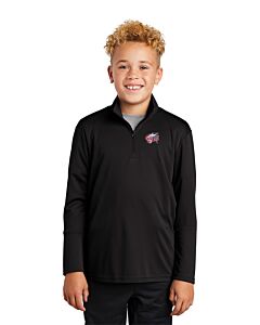 Sport-Tek ®Youth PosiCharge ®Competitor ™1/4-Zip Pullover - Embroidery -Black